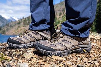 Hiking Shoes (Merrell Moab 3 on rock)
