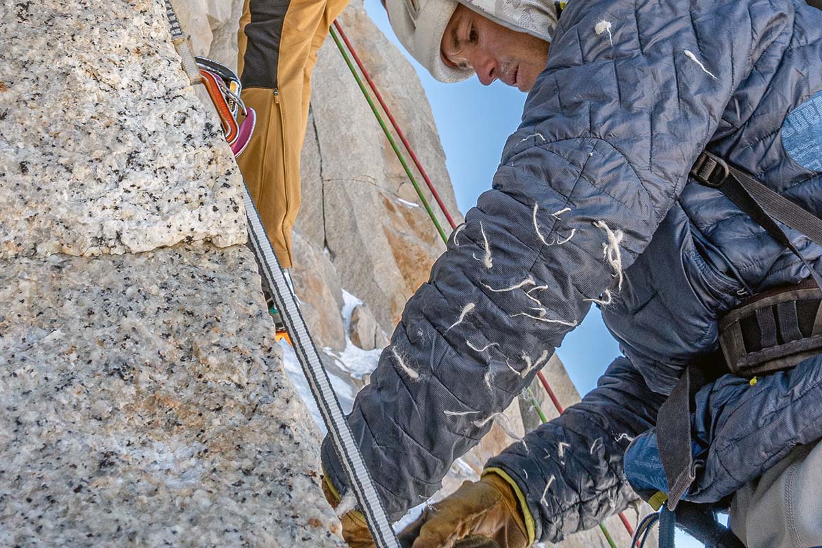 Synthetic jacket (Patagonia Micro Puff with lots of holes)