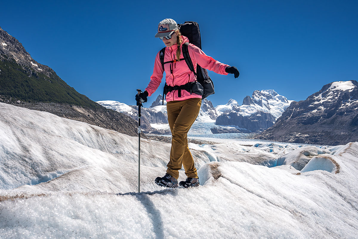 Windbreaker (wearing Outdoor Research Shadow WInd Hoodie on dry glacier in Patagonia)